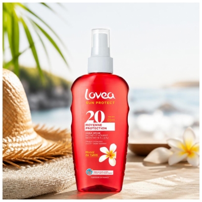 Lovea Droge Olie Monoï de Tahiti Gemiddelde Bescherming SPF20 150 ml