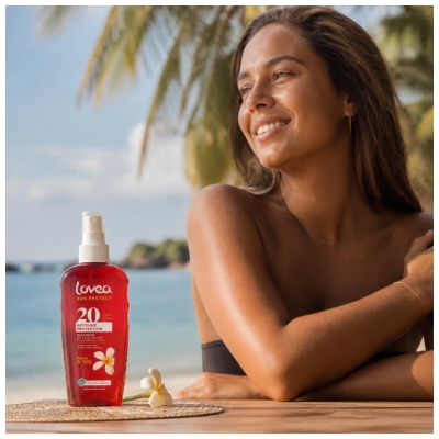 Lovea Huile Sèche Monoï de Tahiti Moyenne Protection SPF20 150 ml