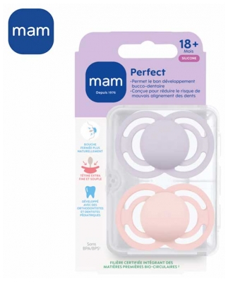 MAM 2 Succhietti Perfect Tendenza 18 Mesi + - Colore: Verde e bianco
