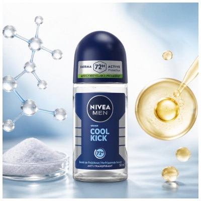 Nivea Cool Kick Antiperspirant Deodorant 72H Roll-On 50 ml