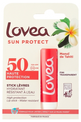 Lovea tyčinka na rty s vysokou ochranou a Monoï z Tahiti SPF50 4 g