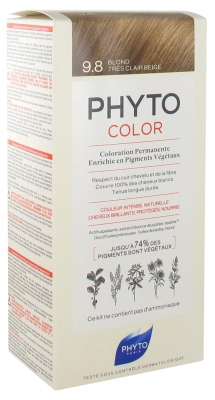 Phyto Permanente Haarkleuring - Kleuren: 9.8 Zeer licht blond beige