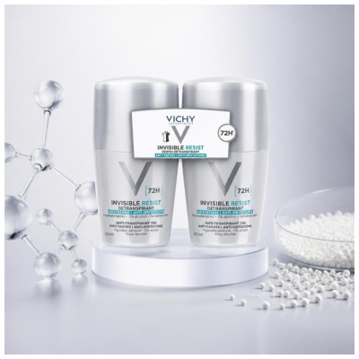 Vichy Dezodorant w Kulce Invisible Resist 72H Zestaw 2 x 50 ml