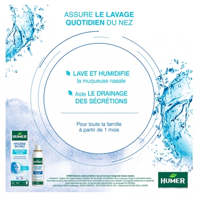 Humer Hygiène du Nez Quotidienne Eau de Mer 100 ml