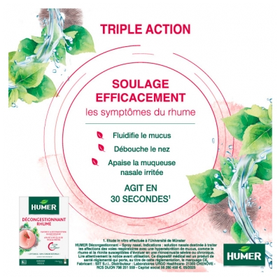 Humer Décongestionnant Rhume Spray Nasal 20 ml