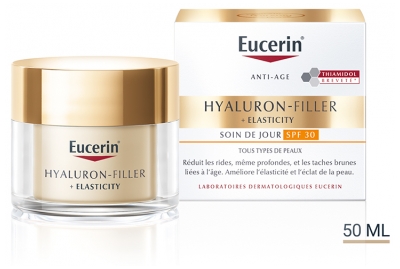 Eucerin Hyaluron-Filler + Elasticity Soin de Jour SPF30 50 ml + Crème Mains Anti-Taches & Anti-Âge SPF30 75 ml