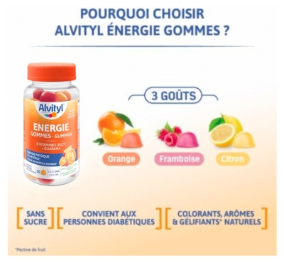 Alvityl Énergie 8 Vitamines & Guarana 50 Gummies