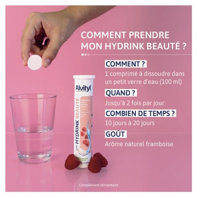 Alvityl Hydrink Beauté 20 Comprimés Effervescents