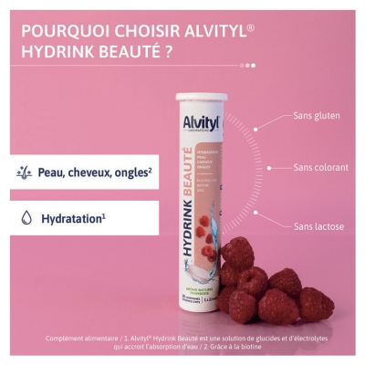 Alvityl Hydrink Beauté 20 Comprimés Effervescents