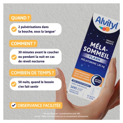 Alvityl Méla-Sommeil Flash Spray Sublingual 20 ml