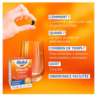 Alvityl Vitalité 40 Comprimés à Avaler
