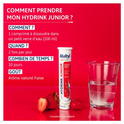 Alvityl Enfant Hydrink Junior 20 Comprimés Effervescents