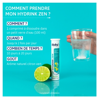 Alvityl Hydrink Zen 20 Comprimés Effervescents