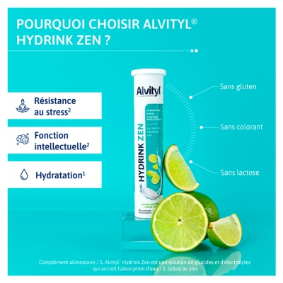 Alvityl Hydrink Zen 20 Comprimés Effervescents