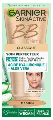 Garnier SkinActive BB Crème Soin Perfecteur 5en1 SPF15 50 ml - Teinte : Médium