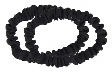Bachca Zīda Scrunchie, Melns, Komplekts