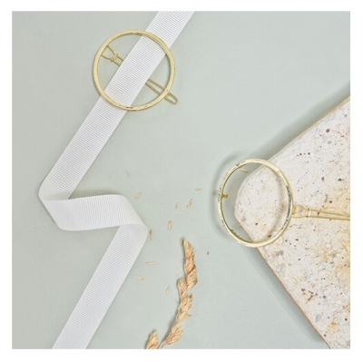 Bachca Barrette Métal Ronde