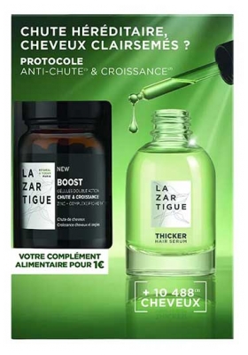 Lazartigue Thicker Hair Serum Anti-Chute Densifiant 50 ml + Boost Chute & Croissance 30 Gélules
