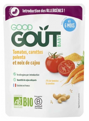Good Goût Rajčata, Mrkev, Polenta a Kešu ořechy od 6 měsíců Bio 190 g