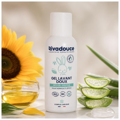 Rivadouce Bébé Gel Doux Lavant Bio 90 ml