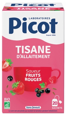 Picot Organic Red Fruit Flavor Breastfeeding Herbal Tea 20 Sachets