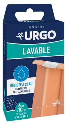Urgo Tvättbart Vattentåligt Förband 10 Tejpar 10 cm x 6 cm