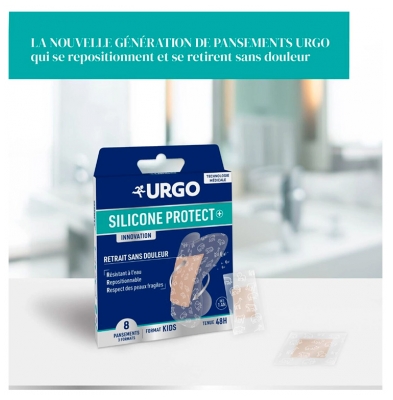 Urgo Silicone Protect 8 Pansements Kids 3 Formats