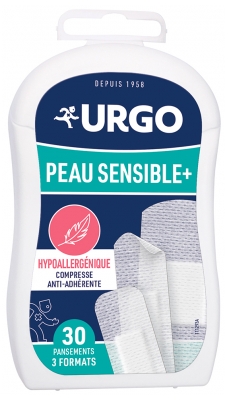 Urgo Gevoelige Huid + 30 Hypoallergene Pleisters 3 Formaten