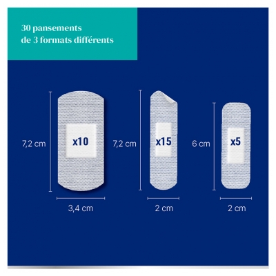 Urgo Peau Sensible + 30 Pansements Hypoallergéniques 3 Formats