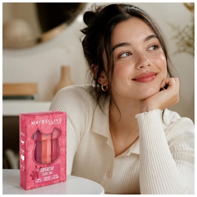 Maybelline New York Superstay Teddy Tint 3 skystų lūpų skaistalų rinkinys