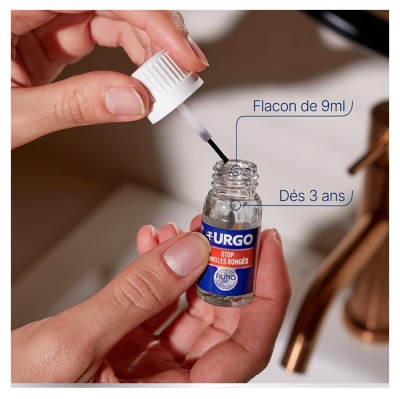 Urgo Filmogel Stop Ongles Rongés Vernis Amer et Invisible 9 ml