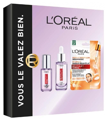 L'Oréal Paris Revitalift Anti-Aging Routine Set With Radiance Tissue Mask