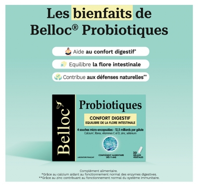 Belloc Probiotiques 30 Gélules Végétales