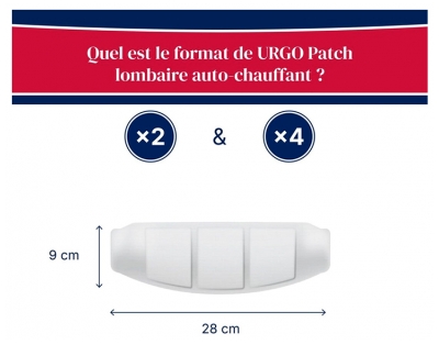 Urgo Patch Lombaire Auto-Chauffant 8H 2 Patchs Adhésifs