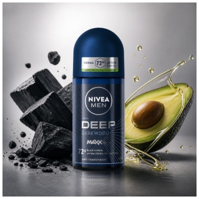 Nivea Men Deep Darkwood Anti-Transpirant Deodorant 72H Roll-On 50 ml