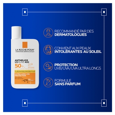 La Roche-Posay Anthelios UVmune 400 Fluide Invisible SPF50+ Sans Parfum 50 ml