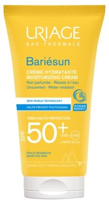 Uriage Bariésun Feuchtigkeitscreme mit Sehr Hohem Schutz SPF50+ Ohne Parfum 50 ml