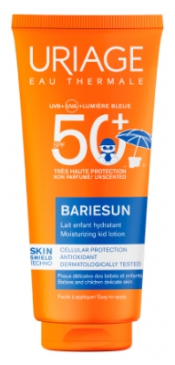 Uriage Bariésun Drėkinamasis pienelis vaikams, labai aukšta SPF50+ apsauga, 100 ml
