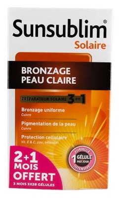 Nutreov Sunsublim Light Skin Tanning 3 x 28 Capsules