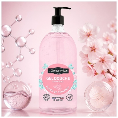 Gel de duș cu floare de cireș Le Comptoir du Bain 1 L