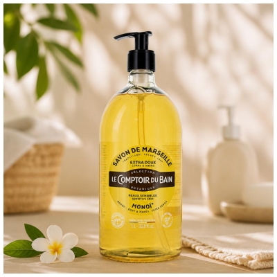 Le Comptoir du Bain Savon de Marseille Monoï 1 L