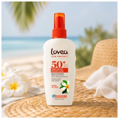 Lovea Mitrinošs aerosols Monoi no Tahiti Ļoti Augsta Aizsardzība SPF50+ 150 ml