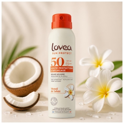 Lovea Sonnenspray Hoher Schutz & Bräunung Monoï de Tahiti SPF50 150 ml