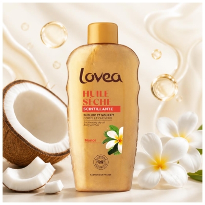 Lovea Trockenöl mit Monoï-Öl 150 ml