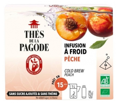Thés de la Pagode Infusão Gelada Pêssego Biológico 6 Saquetas