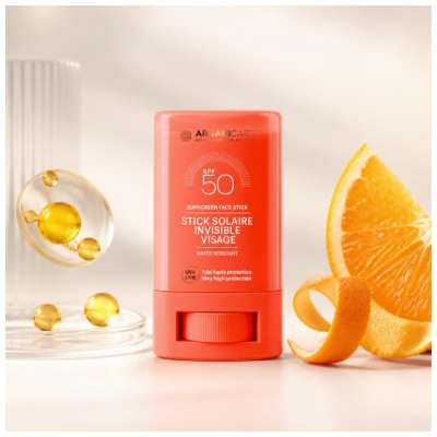 Arganicare Usynlig Solstift til Ansigt SPF50 15 g