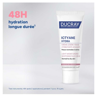 Ducray Ictyane Hydra Crème Légère Hydratante Apaisante 40 ml