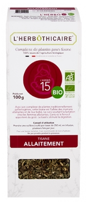 L'Herbôthicaire L'Herbô 15 Tisana Amamentação Complexo de Plantas para Tisana Bio 100 g