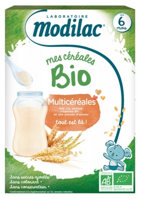 Modilac Meus Cereais Bio A partir de 6 Meses Multicereais 250 g (a consumir de preferência antes de 31/07/2026)