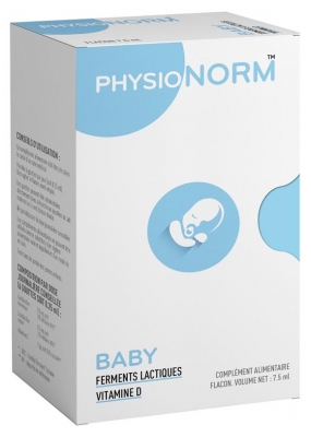 Laboratoire Immubio Physionorm Baby Ferments Lactiques Vitamine D 7,5 ml (à consommer de préférence avant le 31/08/2026)